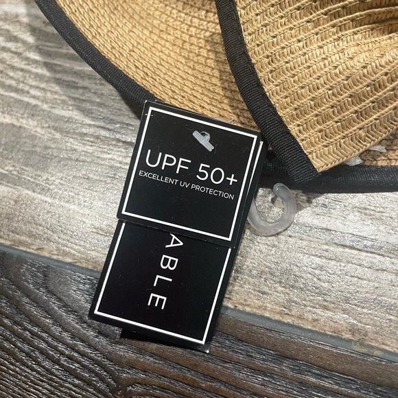 Summer Bow Hat Packable NWT Tan/black UPF 50+ One Size - Picture 9 of 10